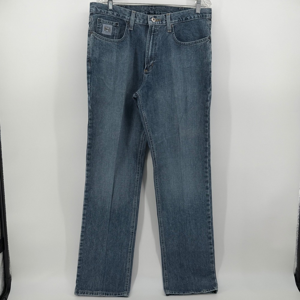 Cinch Mens Straight Leg Blue Jeans Medium Wash 100% Cotton 34x34 MB98034001